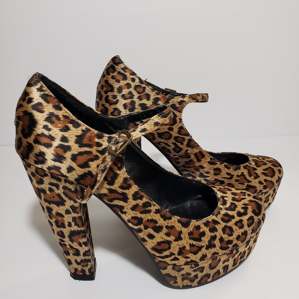 NWT leopard print Mary Janes